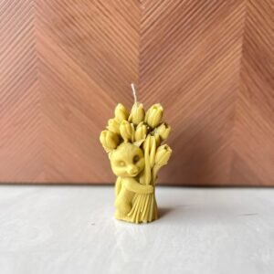 Candle - Rabbit Bouquet Yellow Design